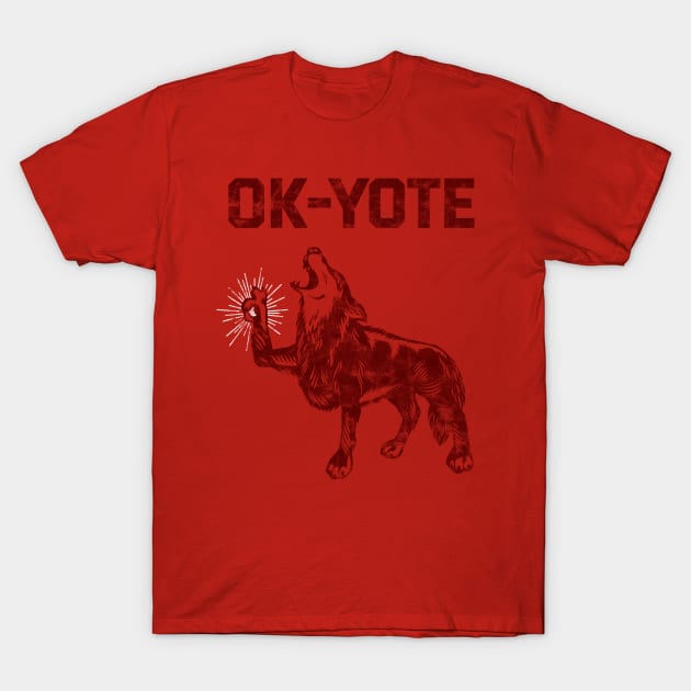 OK-yote (red) T-Shirt by toadyco